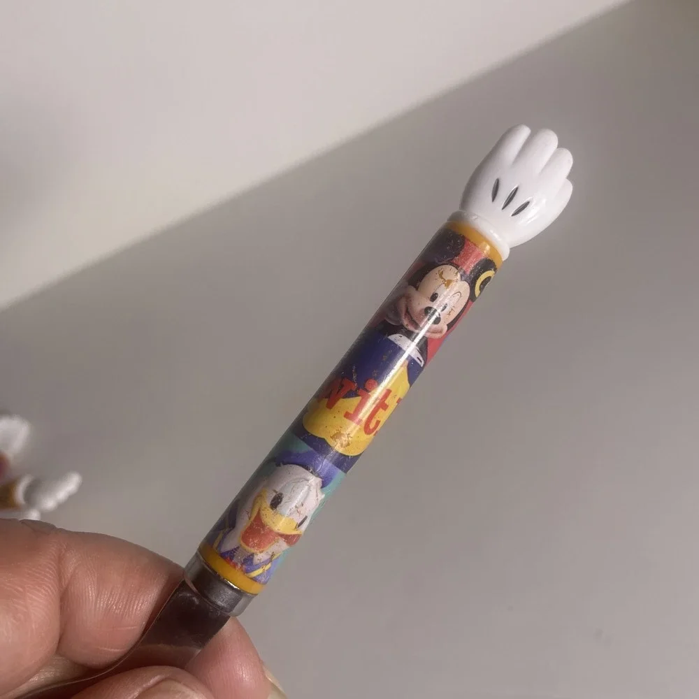 Vintage 90s Baby Disney Mickey Mouse Spoon And Forks Plastic And Stainless Steel